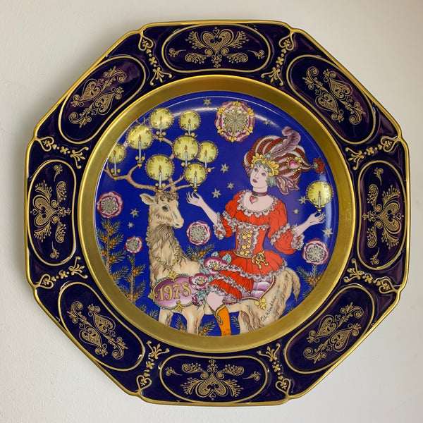 Wandteller Weihnachten 1878 von Ole Winther für Hutschenreuther