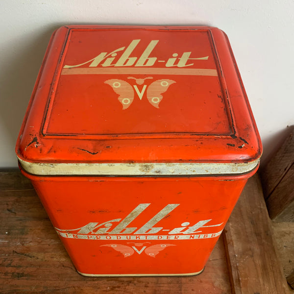 Vintage Blechdose Nibb It von Vlinderco