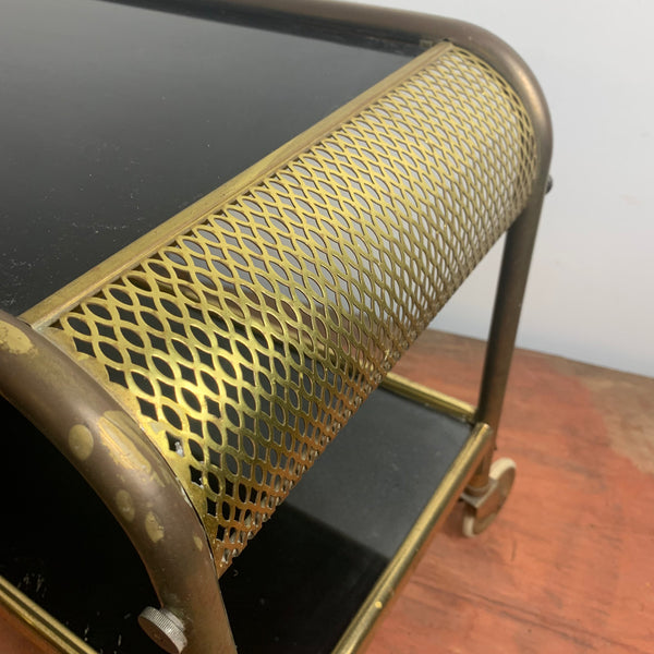 Sehr seltener Art Deco Beistelltisch auf Rollen