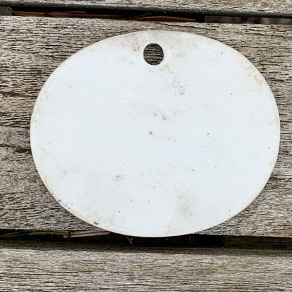 Porzellan Apfel Schild Winter Goldparmäne
