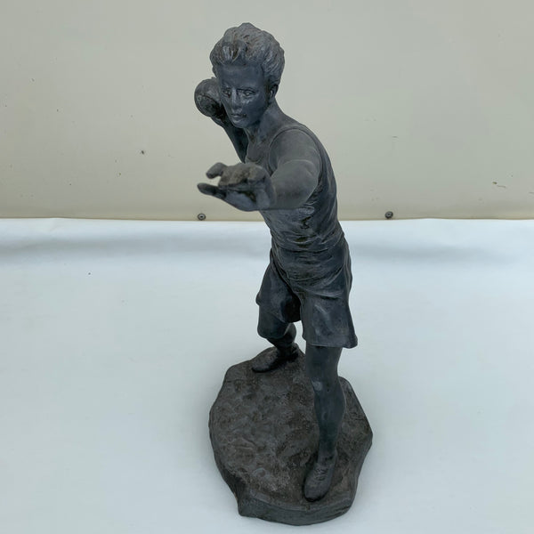 Zinkguss Figur Kugelstoßer von O. Ruffony