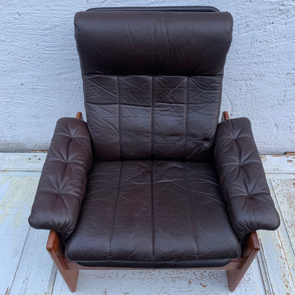Vintage dänischer Teakholz Sessel von Skippers Mobler