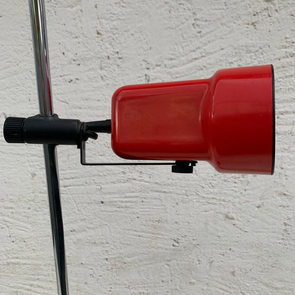 Vintage Stehlampe 1 Spot von Miwi in rot