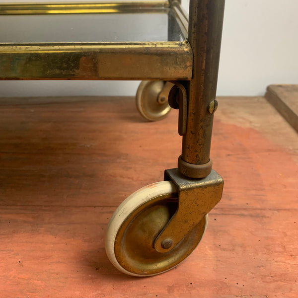 Sehr seltener Art Deco Beistelltisch auf Rollen