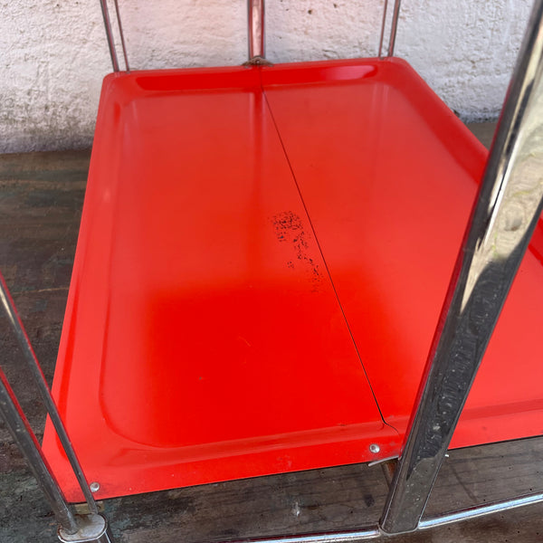 Klappbarer Dinett Barwagen von Bremshey Solingen in orange