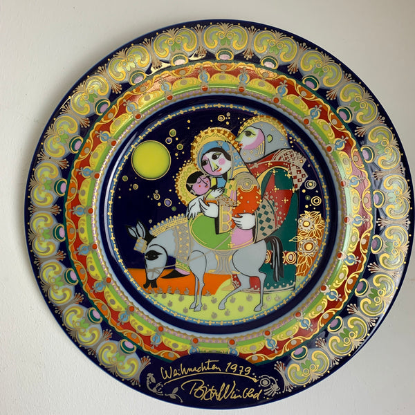 Weihnachtsteller 1979 von Björn Wiinblad für Rosenthal