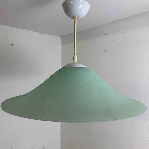 Vintage Deckenlampe aus grün beschichtetem Glas