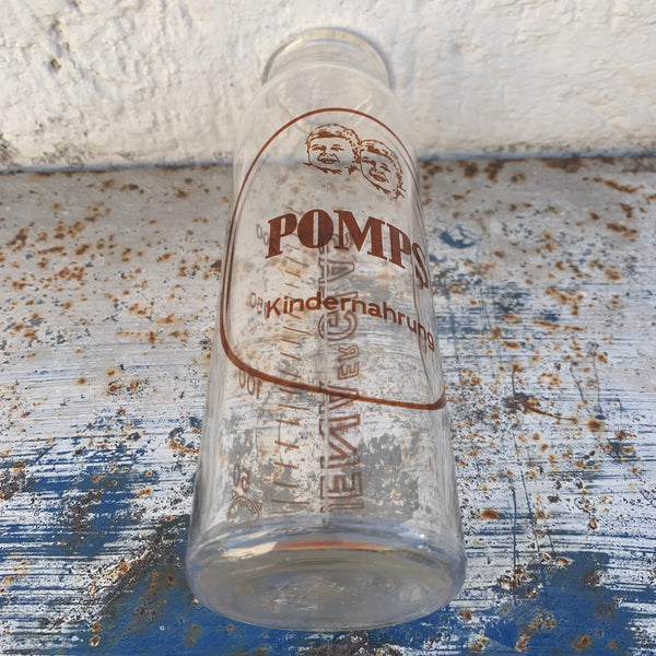 Vintage Babyflasche aus Glas