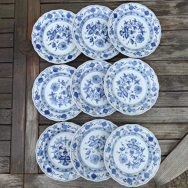 9 Teller Zwiebelmuster Meissen Schwertermarke