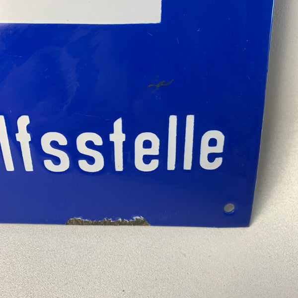 Emaille Schild DRK Unfall-Hilfsstelle