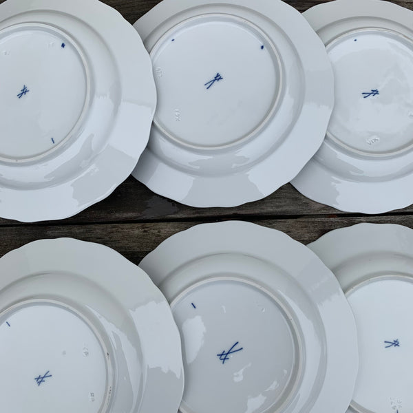 9 Teller Zwiebelmuster Meissen Schwertermarke
