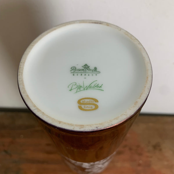 Seltene Kupferfarbene Vase Rosenthal Studio Linie von Björn Wiinblad