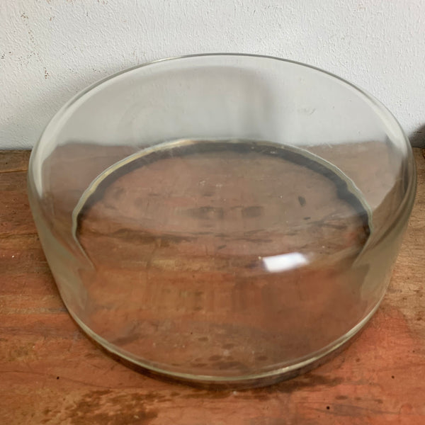 Vintage Glas Schale mit Silberrand