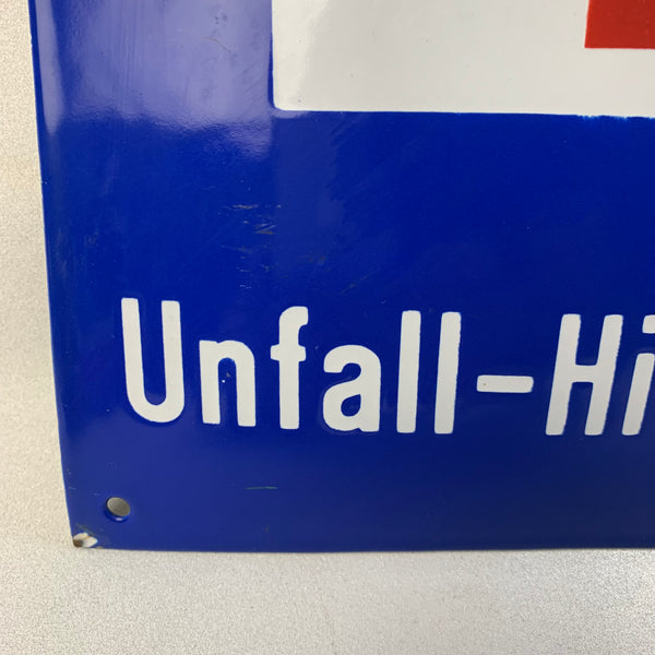 Emaille Schild DRK Unfall-Hilfsstelle