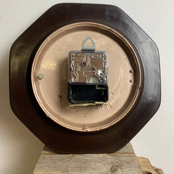 Wanduhr Keramik 60er Jahre von Emes