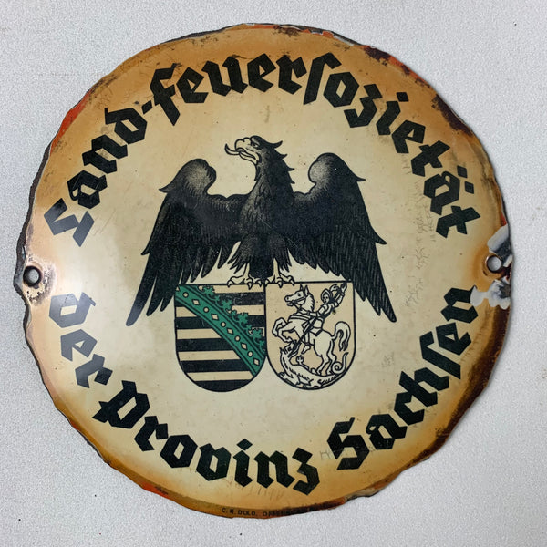 Emaille Schild Land Feuersozietät