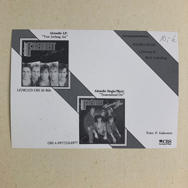 Original Autogramm Münchner Freiheit