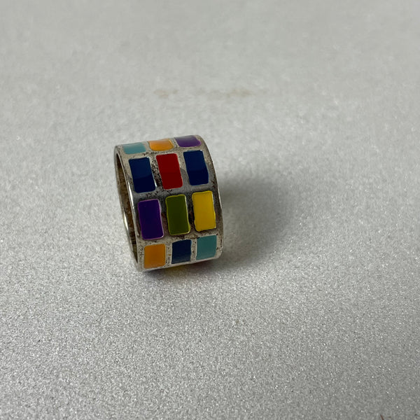 Vintage 70er Jahre Regenbogen Ring