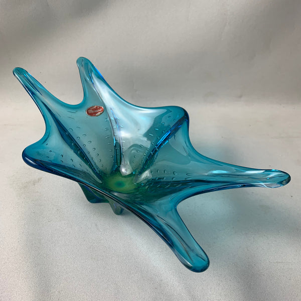 Grün blaue Murano Schale