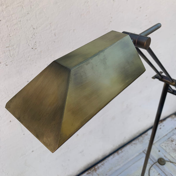 Vintage Messing Apotheken Lampe von Fischerleuchten