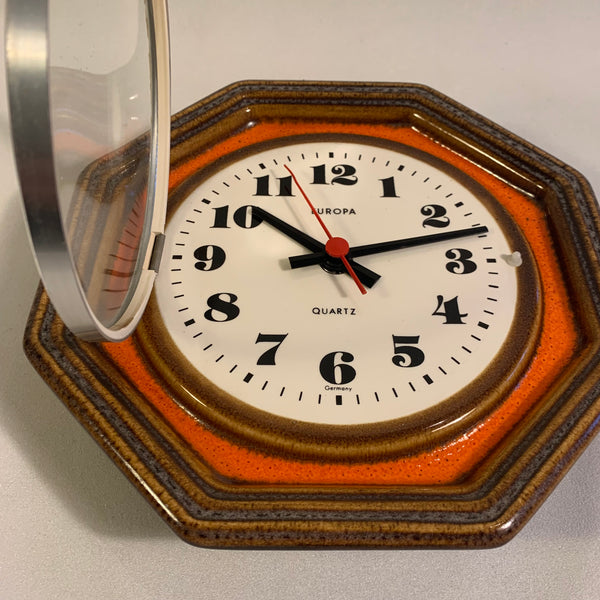 Wanduhr Keramik 60er Jahre