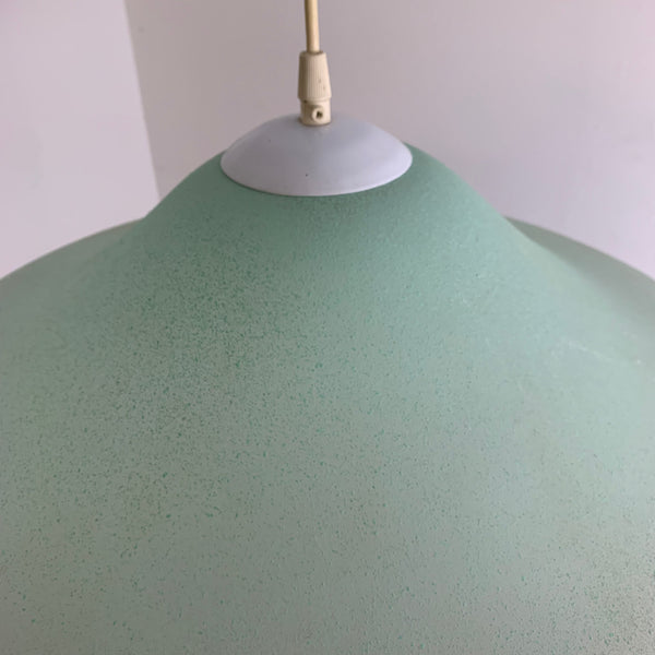 Vintage Deckenlampe aus grün beschichtetem Glas