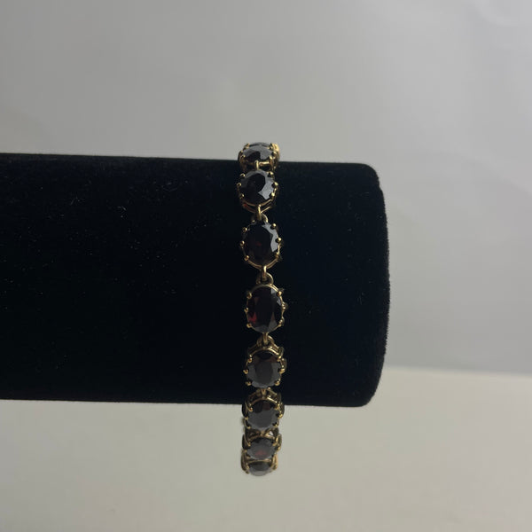 Granat Collier mit Armband Gold