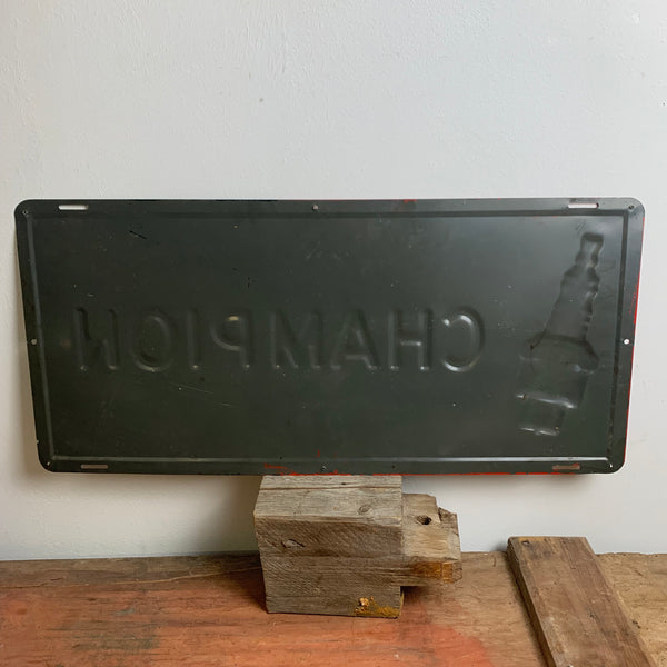 Vintage Blechschild Champion Zündkerzen