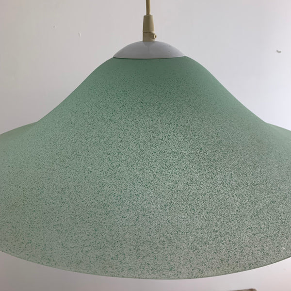 Vintage Deckenlampe aus grün beschichtetem Glas