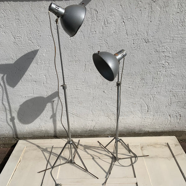 2 vintage Atelierleuchten / Fotoleuchten