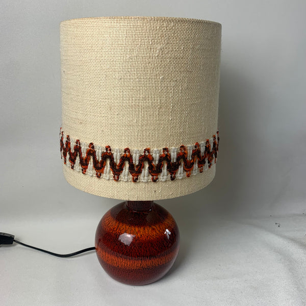 Keramik Tischlampe 60er Jahre