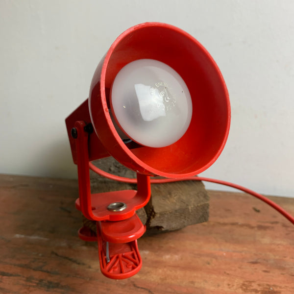Vintage Klemmleuchte in rot