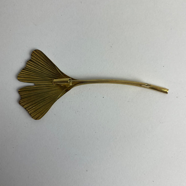 Goldbrosche Ginkgoblatt