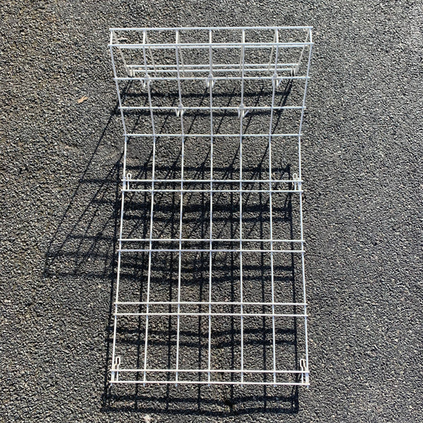 Vintage Draht Gitter Garderobe im Sting Design Weiß