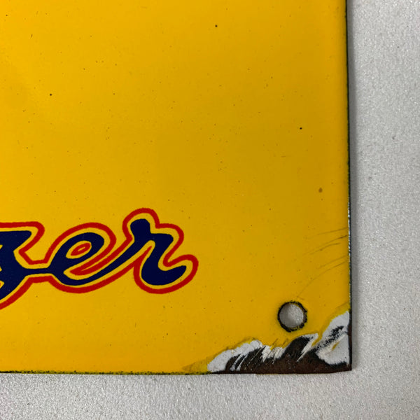Emaille Schild Tizer gelb