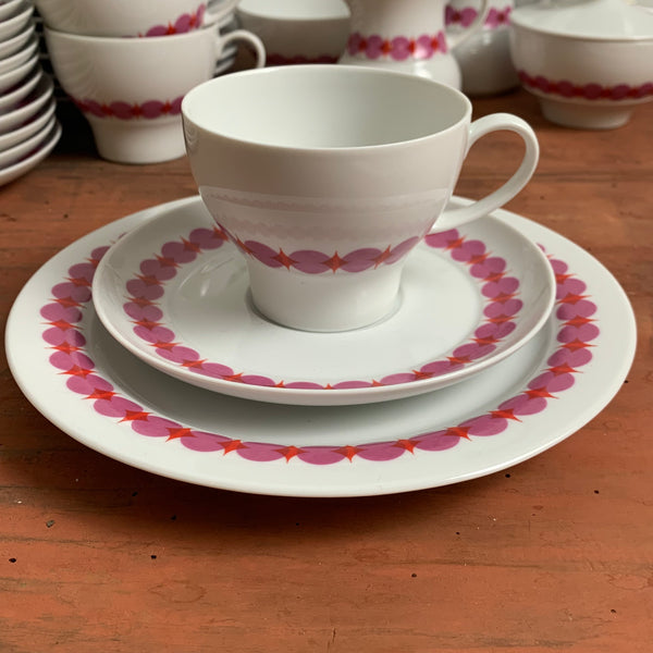 Vintage Kaffeeservice für 12 Personen von Thomas Rotunder Pink