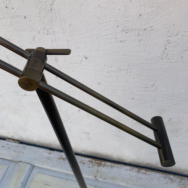 Vintage Messing Apotheken Lampe von Fischerleuchten