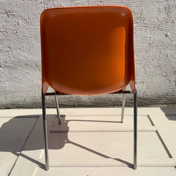 70er Jahre Stapelstuhl orange