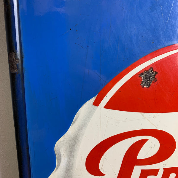 Vintage Emaille Schild immer wieder Pepsi Cola