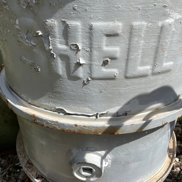 Altes Ölfass aus Eisen von Shell