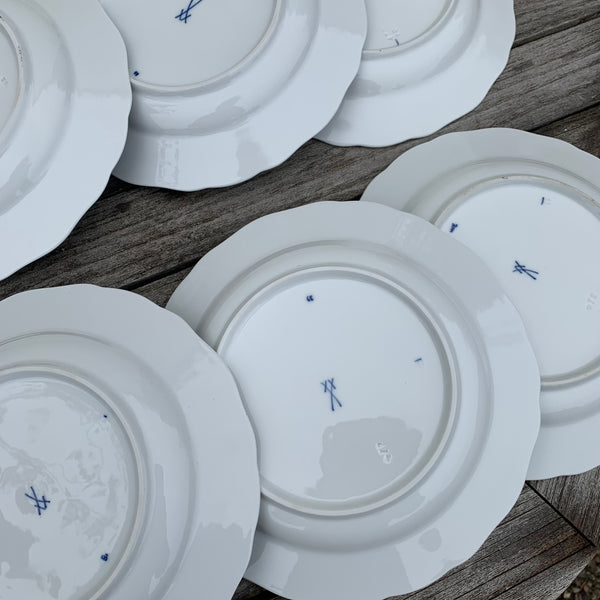 9 Teller Zwiebelmuster Meissen Schwertermarke