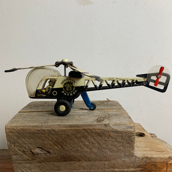 Vintage Blechspielzeug Hubschrauber