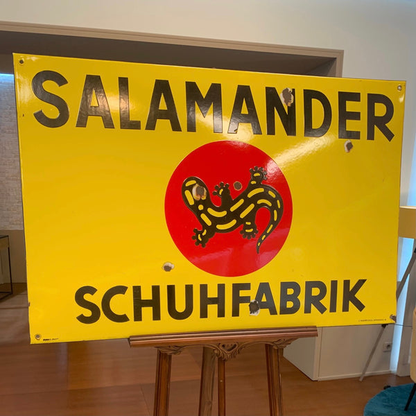 Salamander Emaille Schild