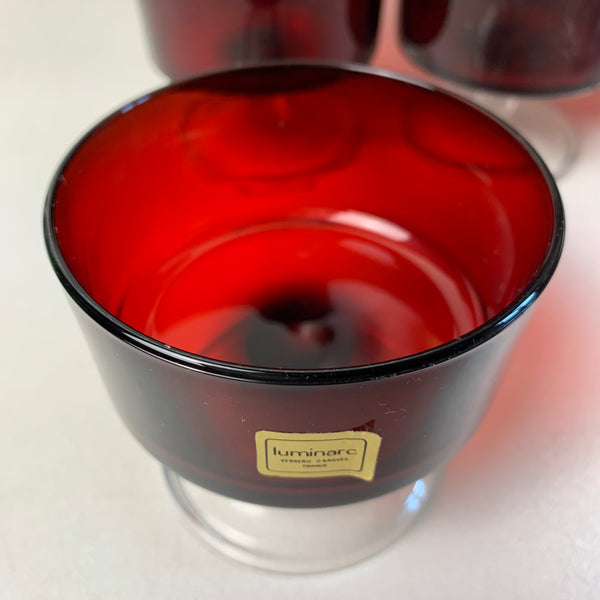 12 Luminarc Gläser in rubinrot