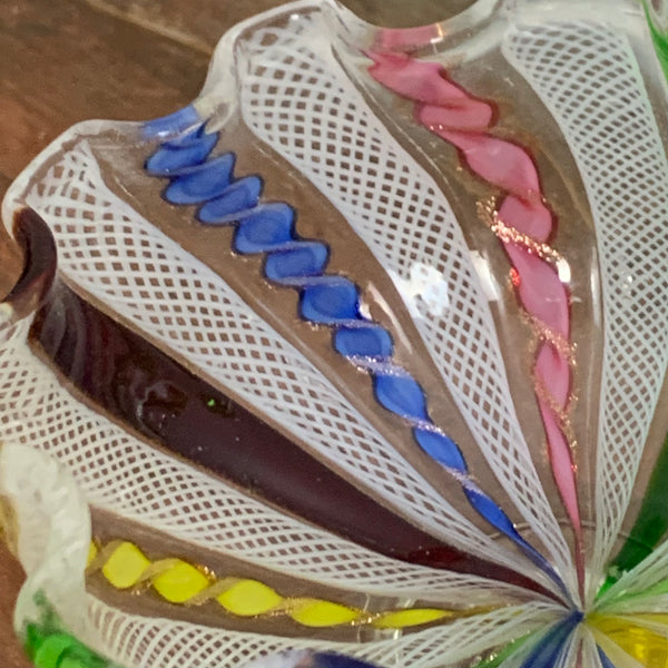 Vintage filigrane bunte Murano Schale