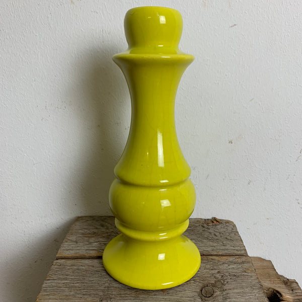 Vintage Keramik Kerzenständer 502/18 gelb