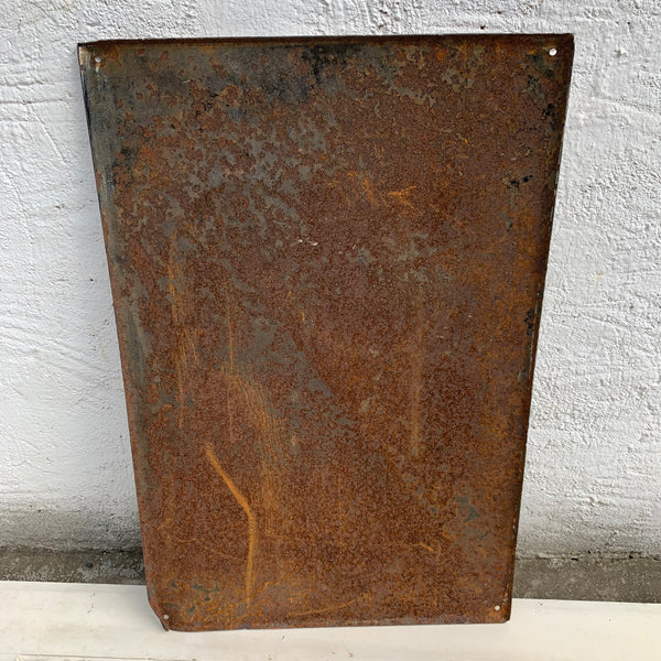 Emaille Schild Troll Briketts heizen sparen