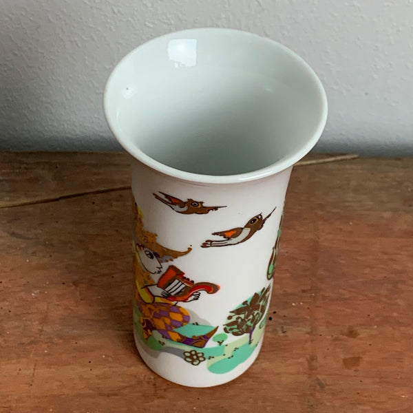 Rosenthal Studio Linie Vase mit Lautenspieler von Björn Wiinblad