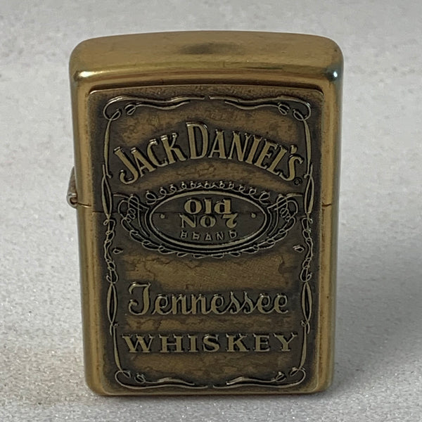 Zippo Messing Feuerzeug Emblem Jack Daniels Old No 7 Tennessee Whiskey