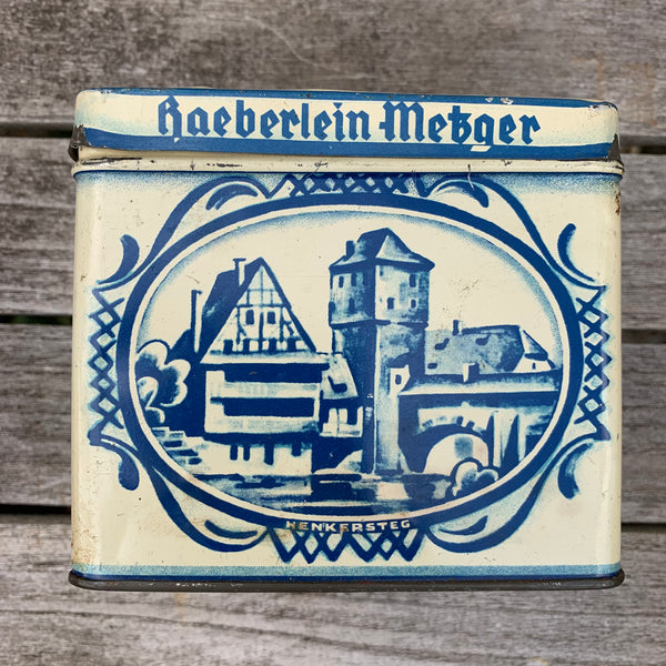 Vintage Blechdose Haeberlein Metzger